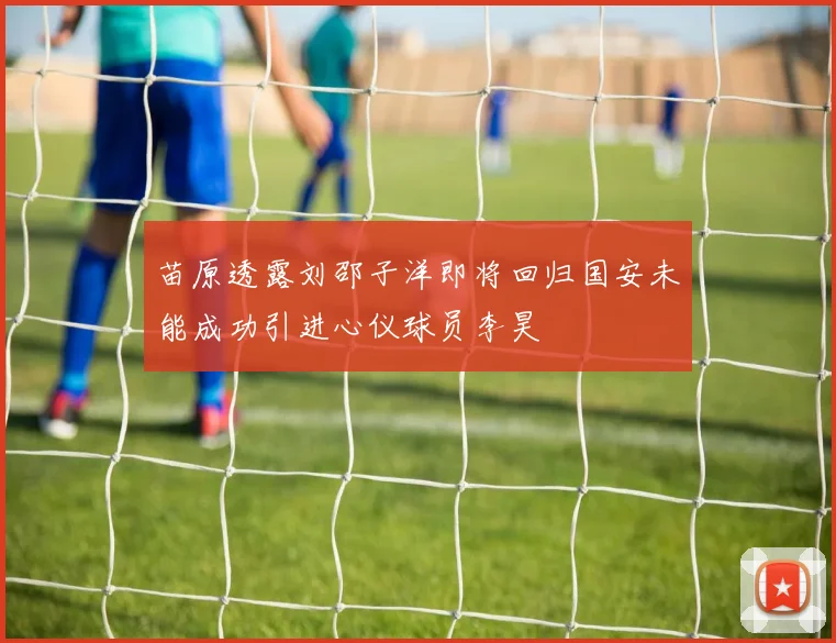 苗原透露刘邵子洋即将回归国安未能成功引进心仪球员李昊